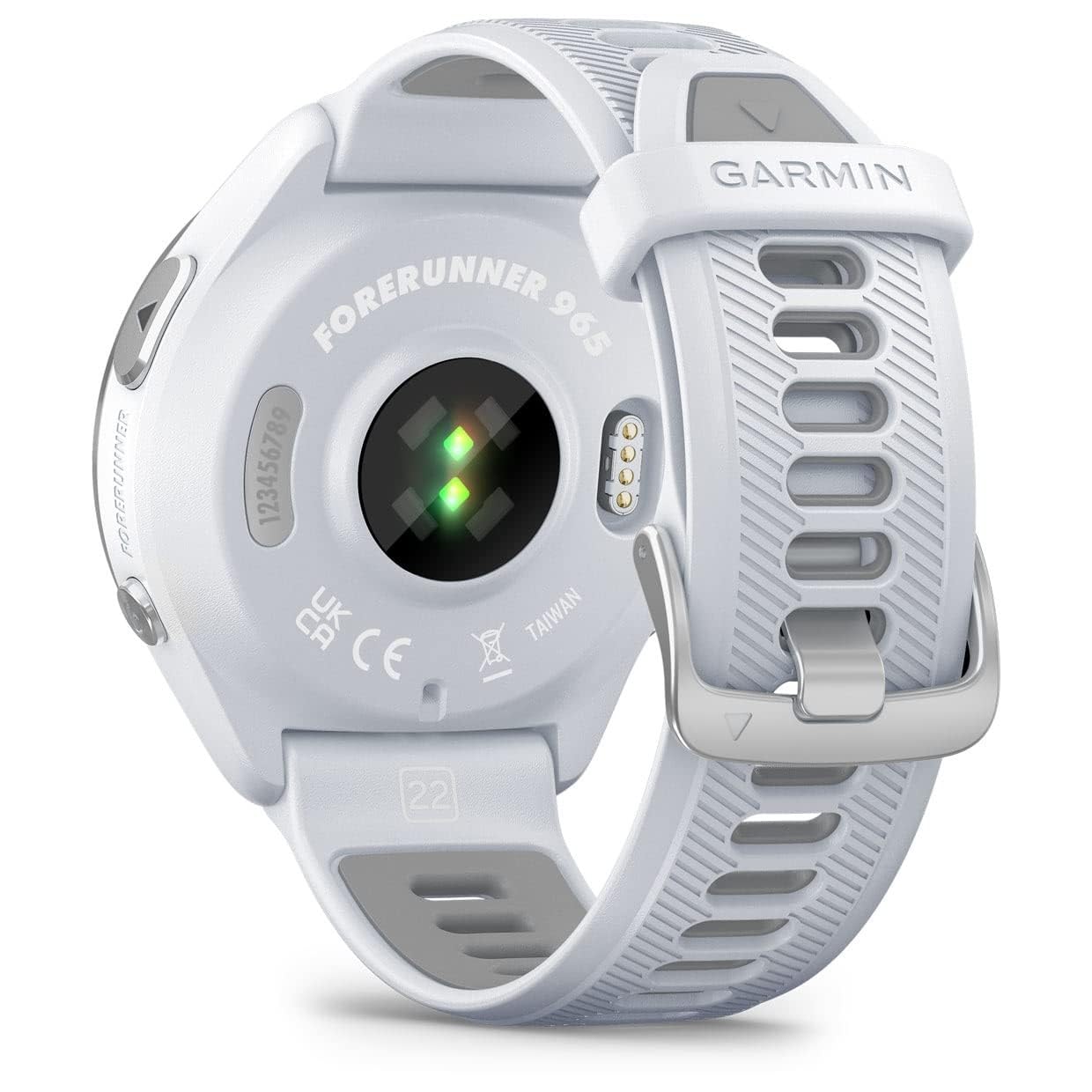 Garmin Forerunner® 965 Running Smartwatch - Whitestone and Powder Gray