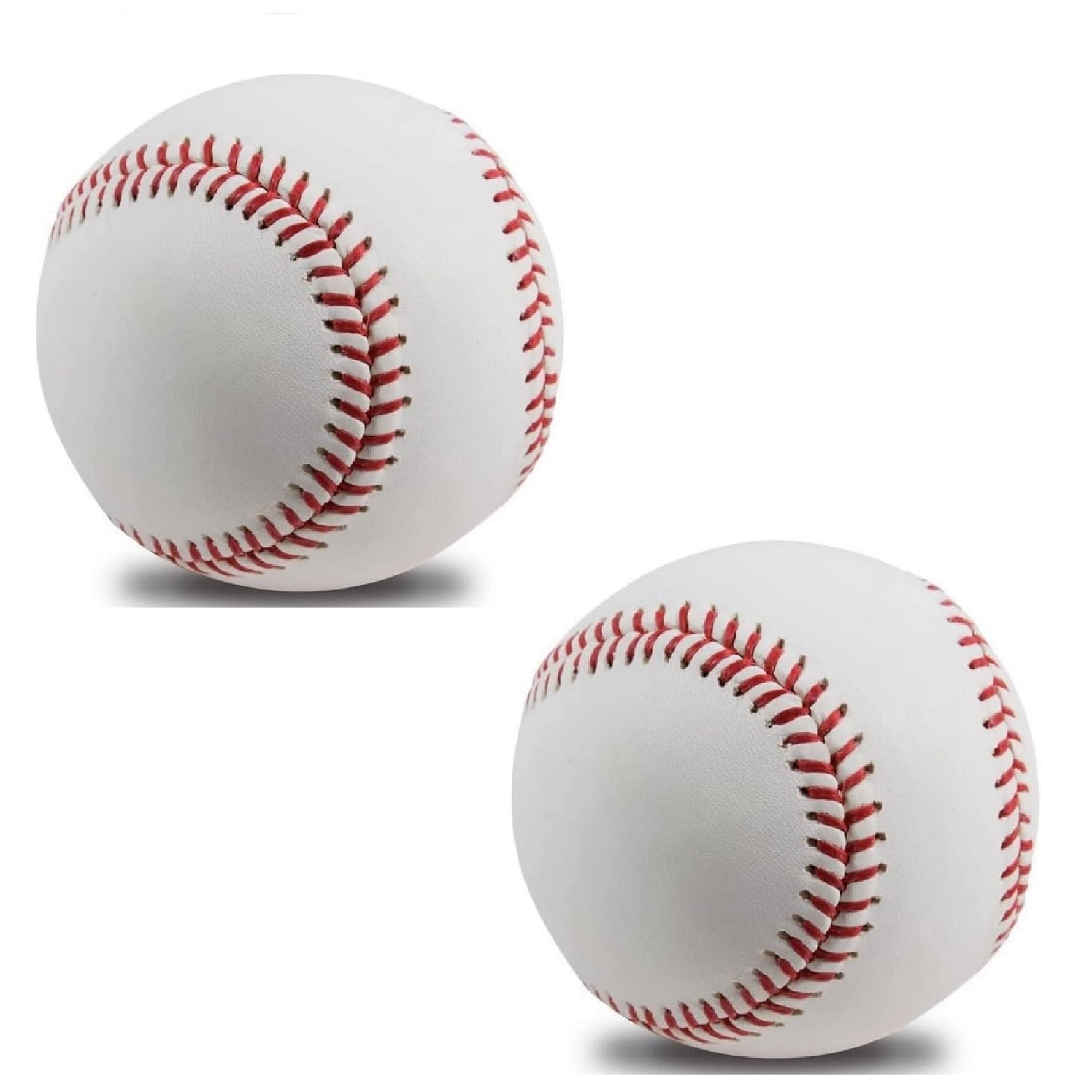 OMYOPY 2 Pack Blank Hard Baseballs Solid Cork Core, 9 Inch Baseball Balls Unmarked Autographs Baseball for League Play, Pitching, Hitting, Batting, Fielding, Autograph, Gifts