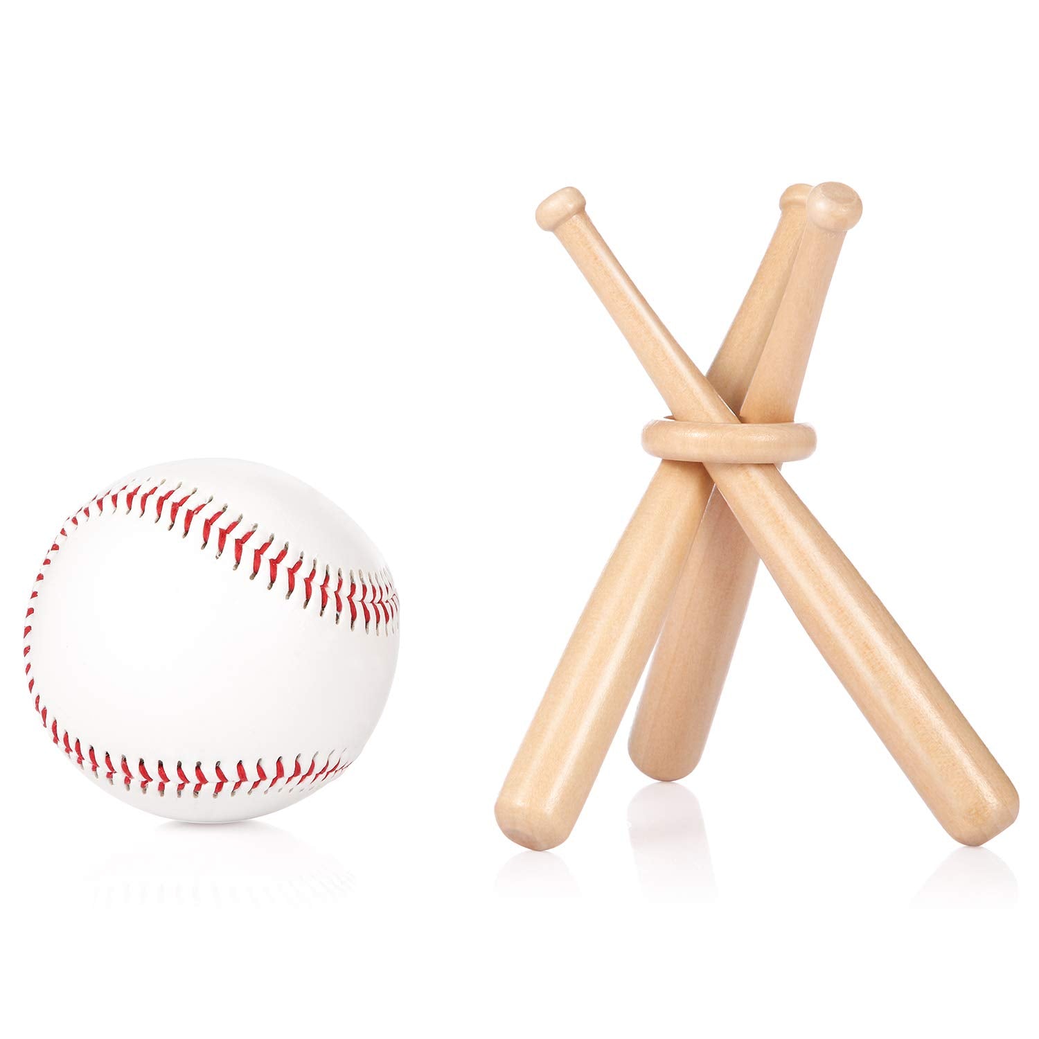 Honoson Baseball Stand Holders Balls Display Bat Wooden Stand Holder Display Centerpieces Tables for Baseball Sports Lover(Wood Color,1 Pack)