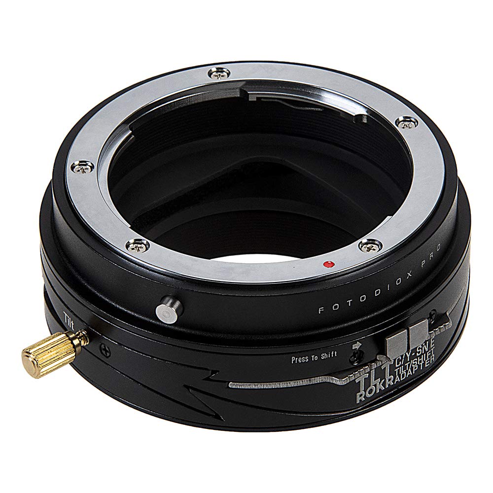 Fotodiox Pro TLT ROKR - Tilt/Shift Lens Mount Adapter Compatible with Contax/Yashica (CY) SLR Lenses to Sony Alpha E-Mount Mirrorless Camera Body