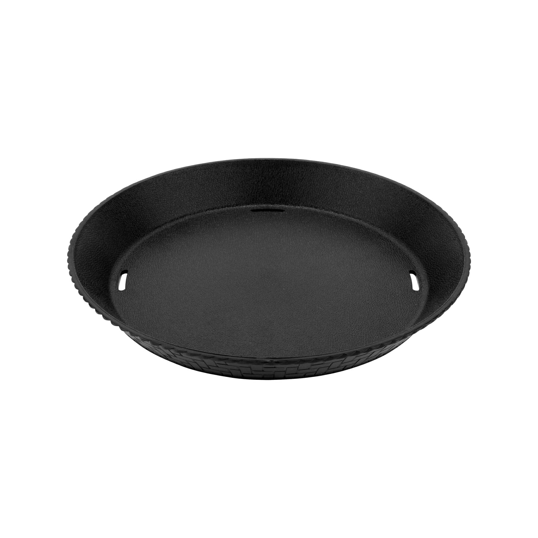 G.E.T. RB-890-BK Round Serving Basket with Drainage Slots, 10.5", Black (Set of 12)