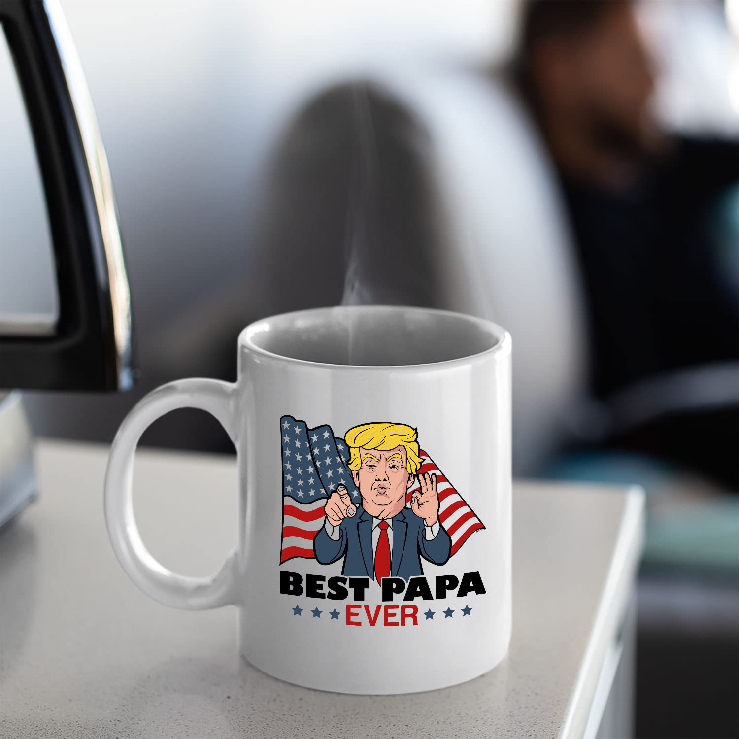 Veracco Best Papa Ever Trump Ceramic Coffee Mug