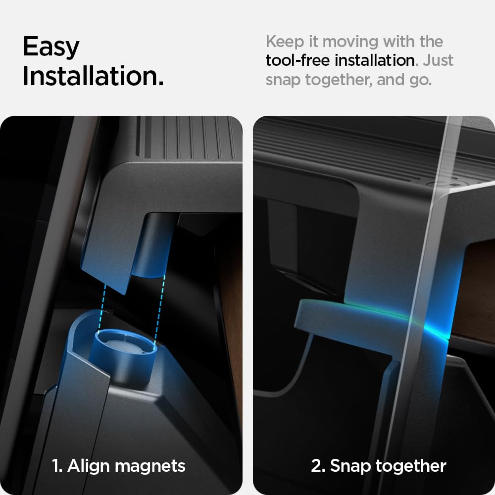 Spigen Under Screen Storage Organizer for Tesla Model Y (2020-2024) & Model 3 (2017-2023) [Not Compatible with Model Y Juniper 2025/26 & Model 3 Highland 2024/25]