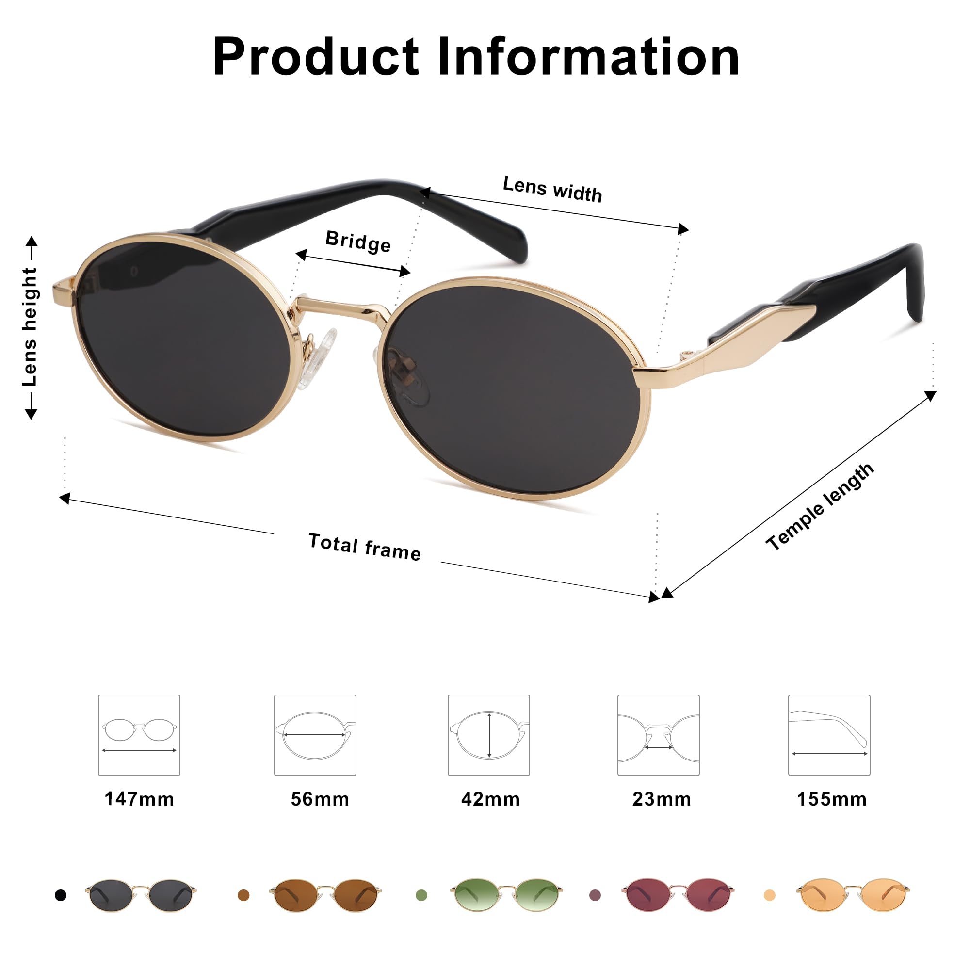 SOJOS Retro Oval Sunglasses for Women Men Trendy Sun Glasses Designer Inspired Classic Shades UV400 Protection SJ1224,Grey