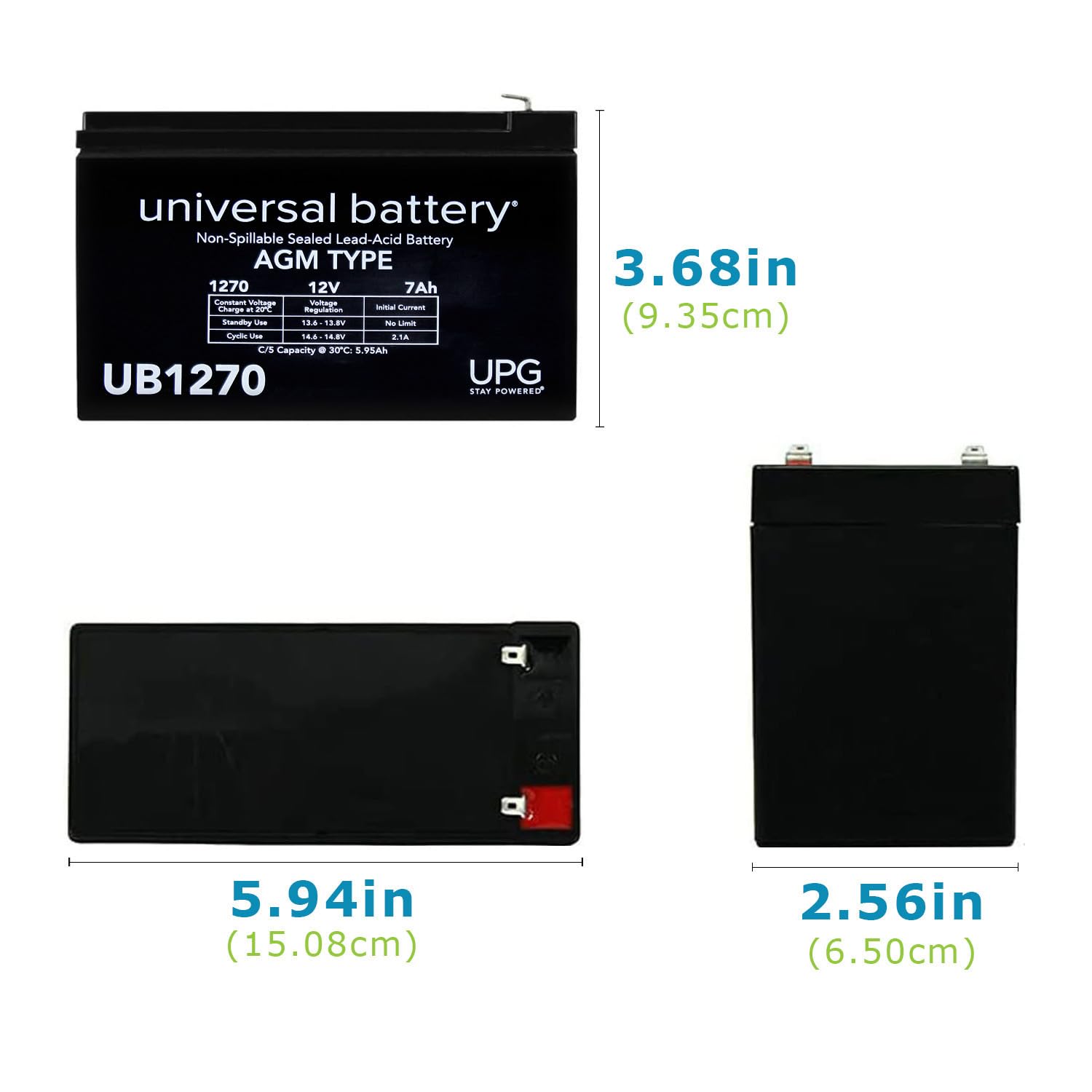 UPG 12V 7Ah SLA Battery Replacement for Home ADT Security Alarm System