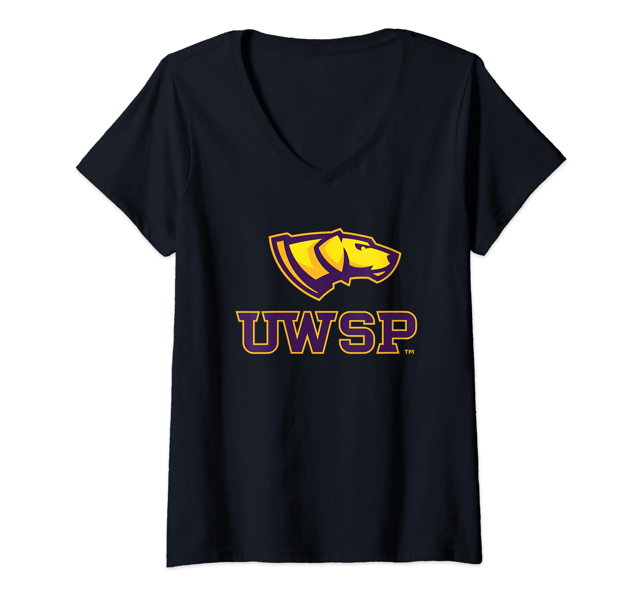 Womens Wisconsin Stevens Point Pointers Icon Officially Licensed V-Neck T-Shirt