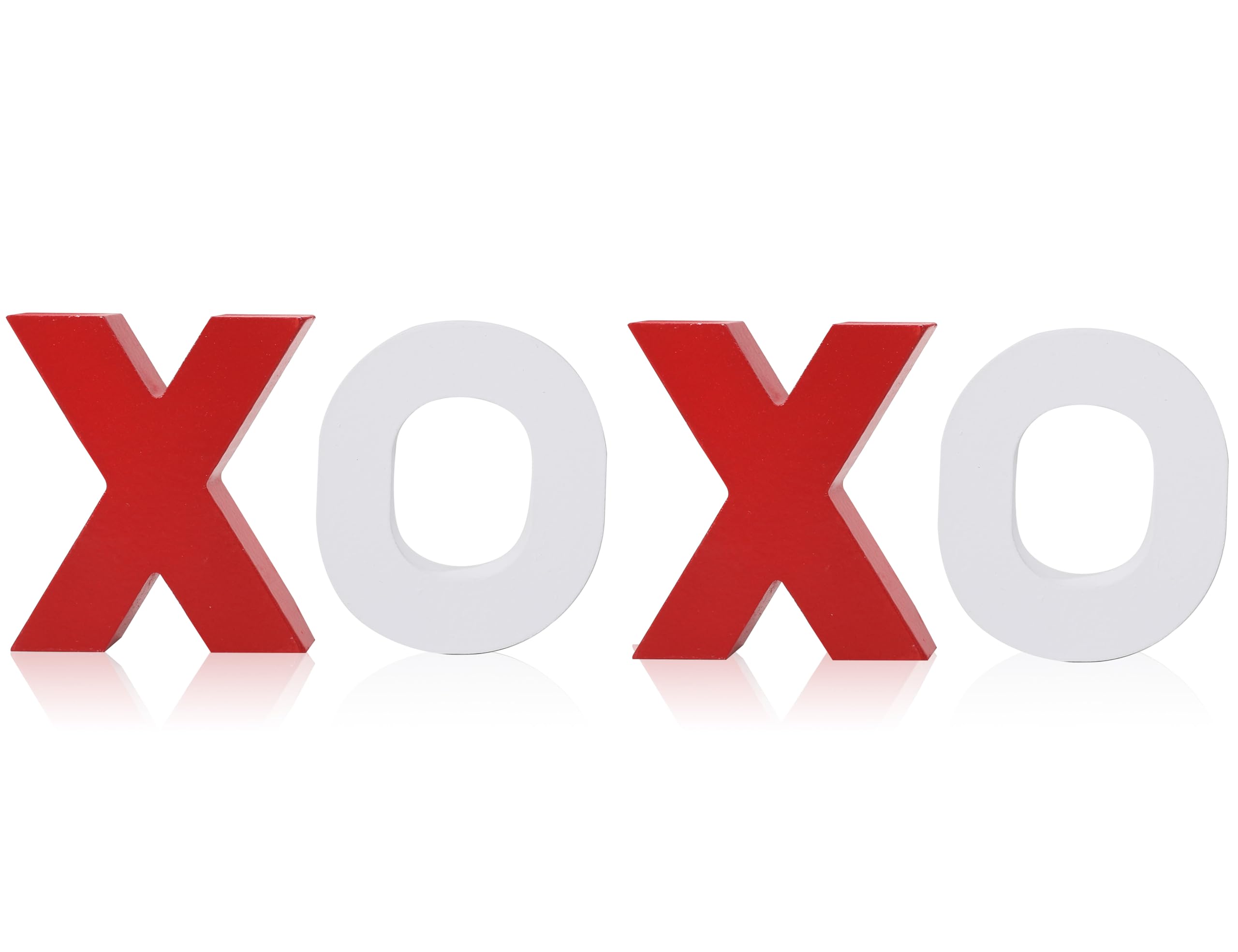 Wooden XOXO Sign - Cubic Valentine's Day Decorations, Desktop Standing XOXO Blocks, Wooden Vintage Valentine Decoration, Valentine's Day XOXO Home Decor Ornament