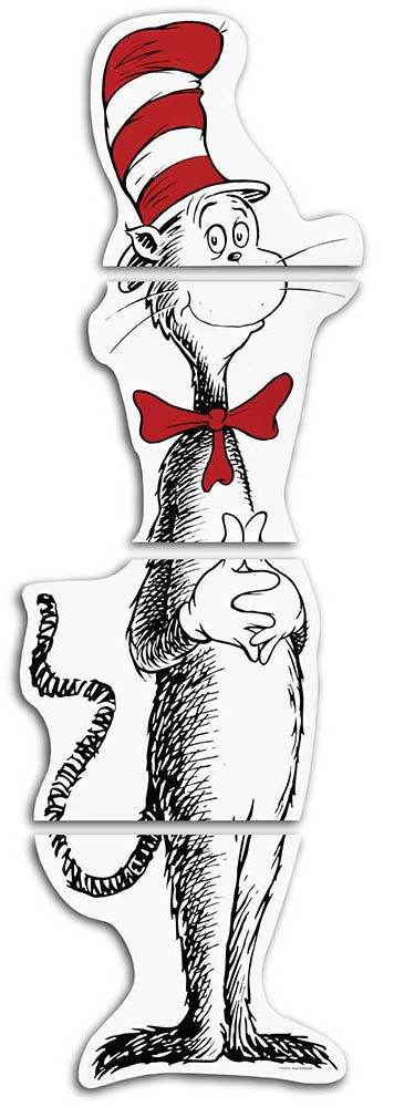 Eureka Dr. Seuss Cat in the Hat Large Classroom Poster Bulletin Board Set for Teachers, 5 Feet Tall, 4 Pieces