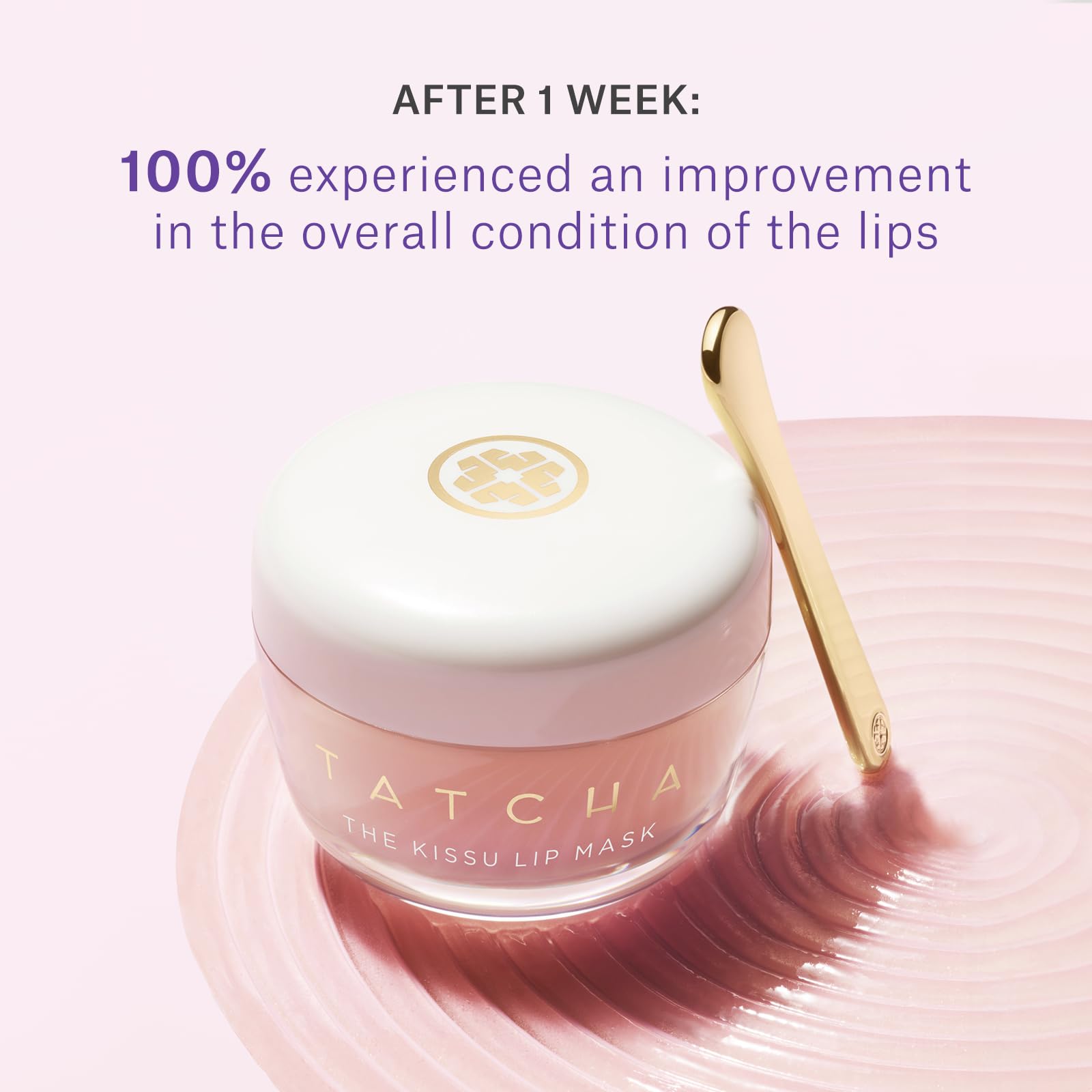 Tatcha Kissu Lip Mask | Overnight Lip Mask, Visibly Plumps and Softens for Lush Lips, 9.0 G | 0.32 oz