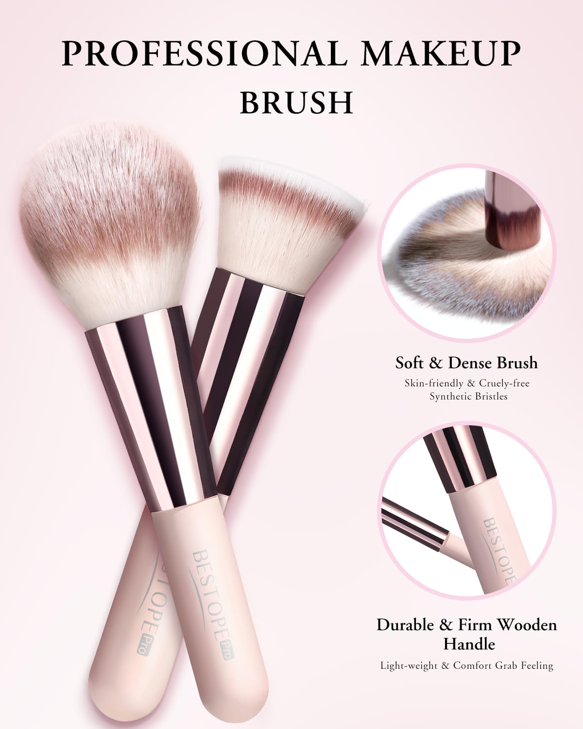 Makeup Brushes with Case, 20PCs Travel Makeup Brush Set, Foundation Concealer Blush Eyeshadow Brush Set Contour Powder Eyebrow Eyelash Brush Kit with Led Light Mirror Holder & 2 Powder Puff-Pink