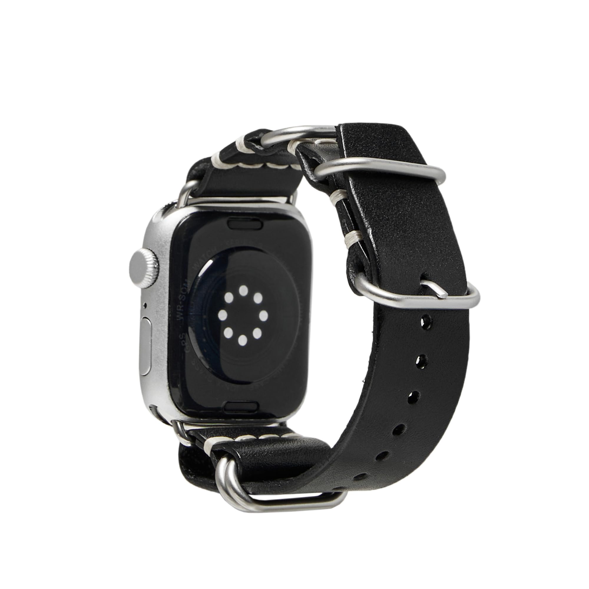 Jeereal Leather Bands Compatible with Apple Watch Band Series 9, Ultra 2/Ultra, SE/SE 2nd Generation, 8 7 6 5 4 3 2 1, 38mm 40mm 41mm 42mm 44mm 45mm 49mm Women and Men, Stainless Steel Magnetic Clasp