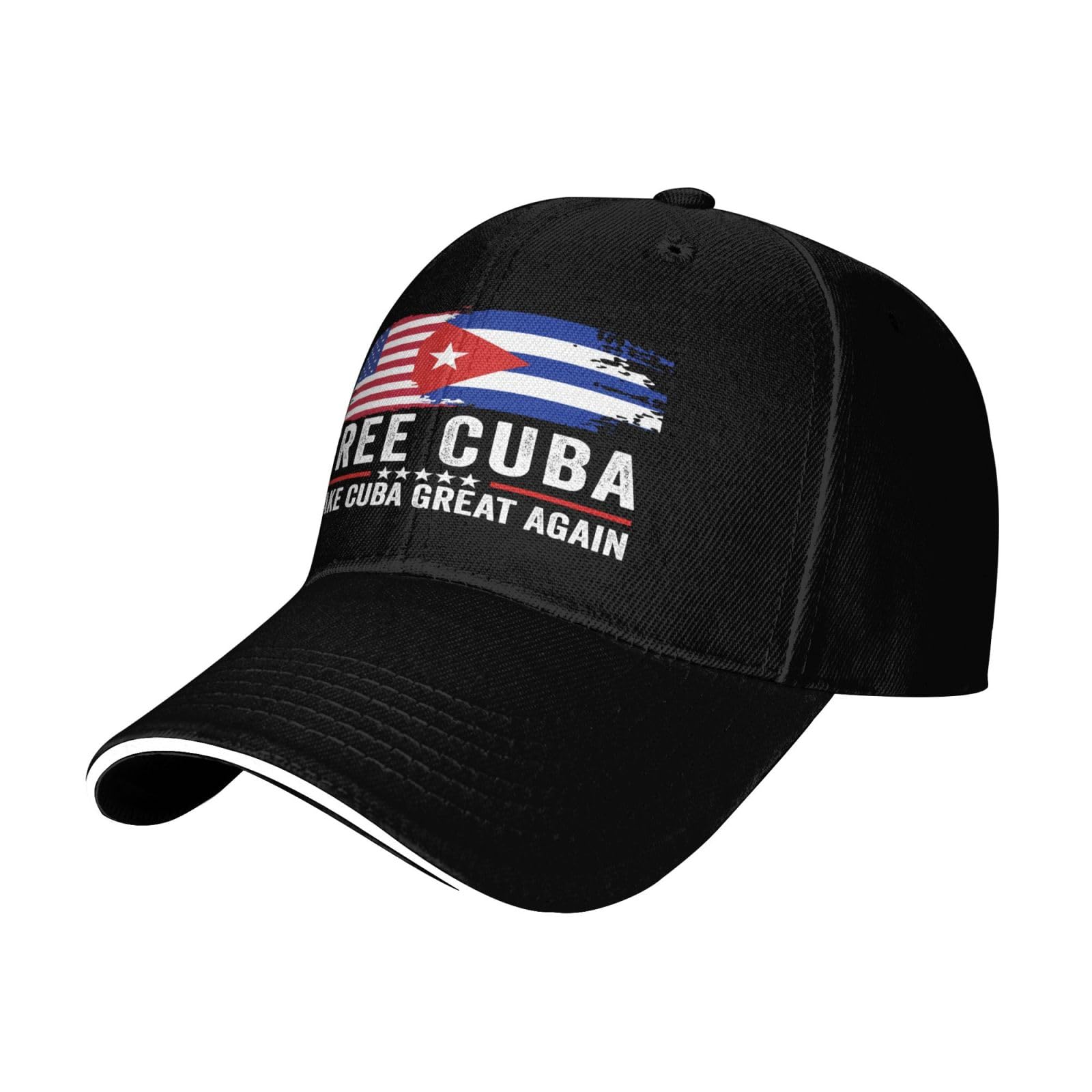 muciioa Free Cuba hat Make Cuba Great Again Cuban Flag Baseball Cap Black