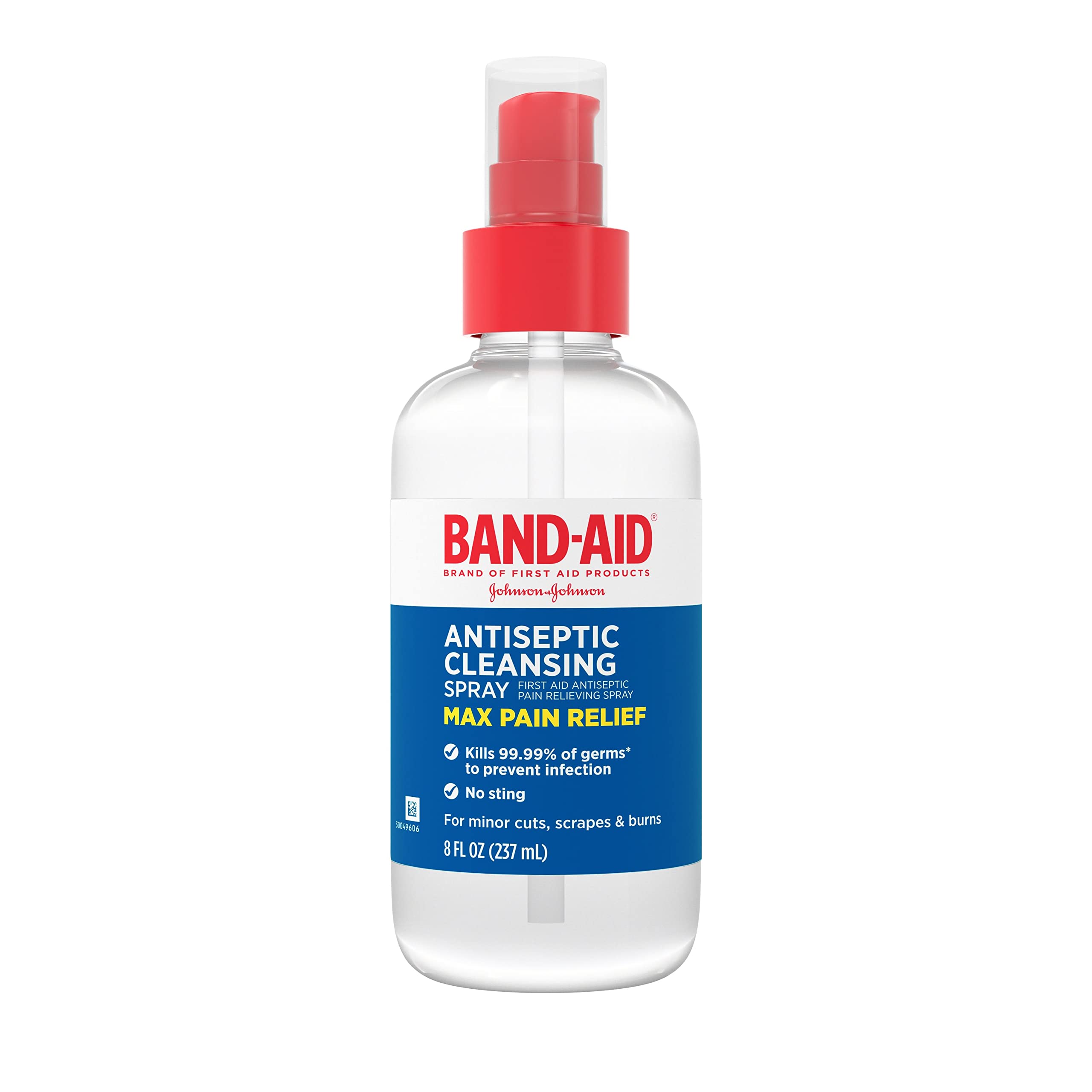 Band-Aid Brand Pain Relieving Antiseptic Cleansing Spray, Pramoxine HCl, 8 fl. Oz