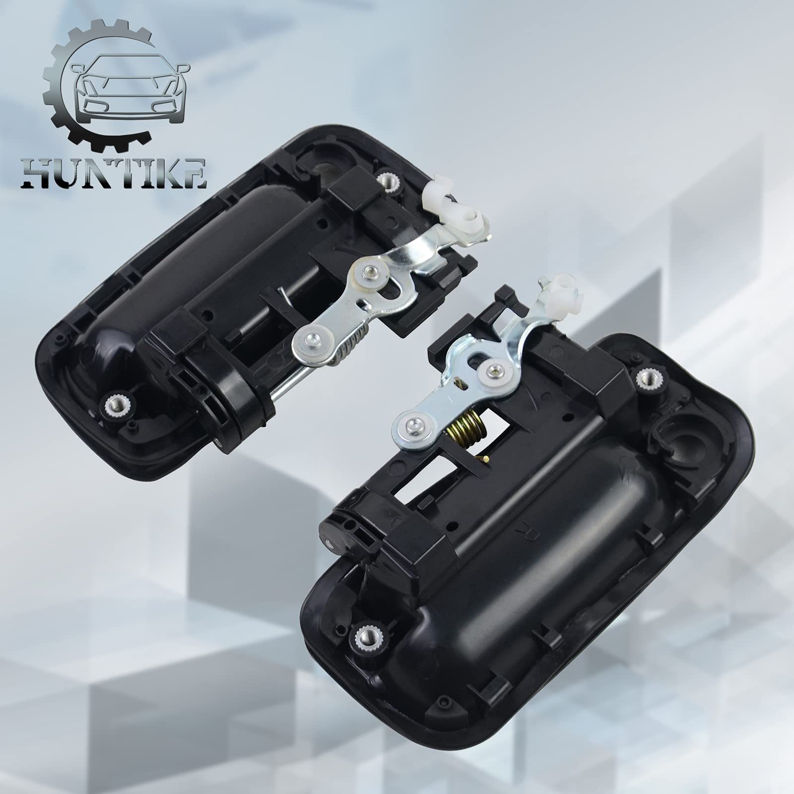 Huntike Pair Front Exterior Door Handle w/Key Hole Left & Right | Compatible with 1995-2004 Toyota Tacoma 2.4L 2.7L 3.4L Part# 69220-35020 69210-35020