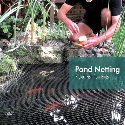 Bird Netting for Garden, Fetanten 7.5 x 65 FT Heavy Duty Garden Netting Mesh Pest Barrier with Ties and Staples for Vegetable, Fruit Trees, Blueberry Protection Against Birds, Deer, Poultry