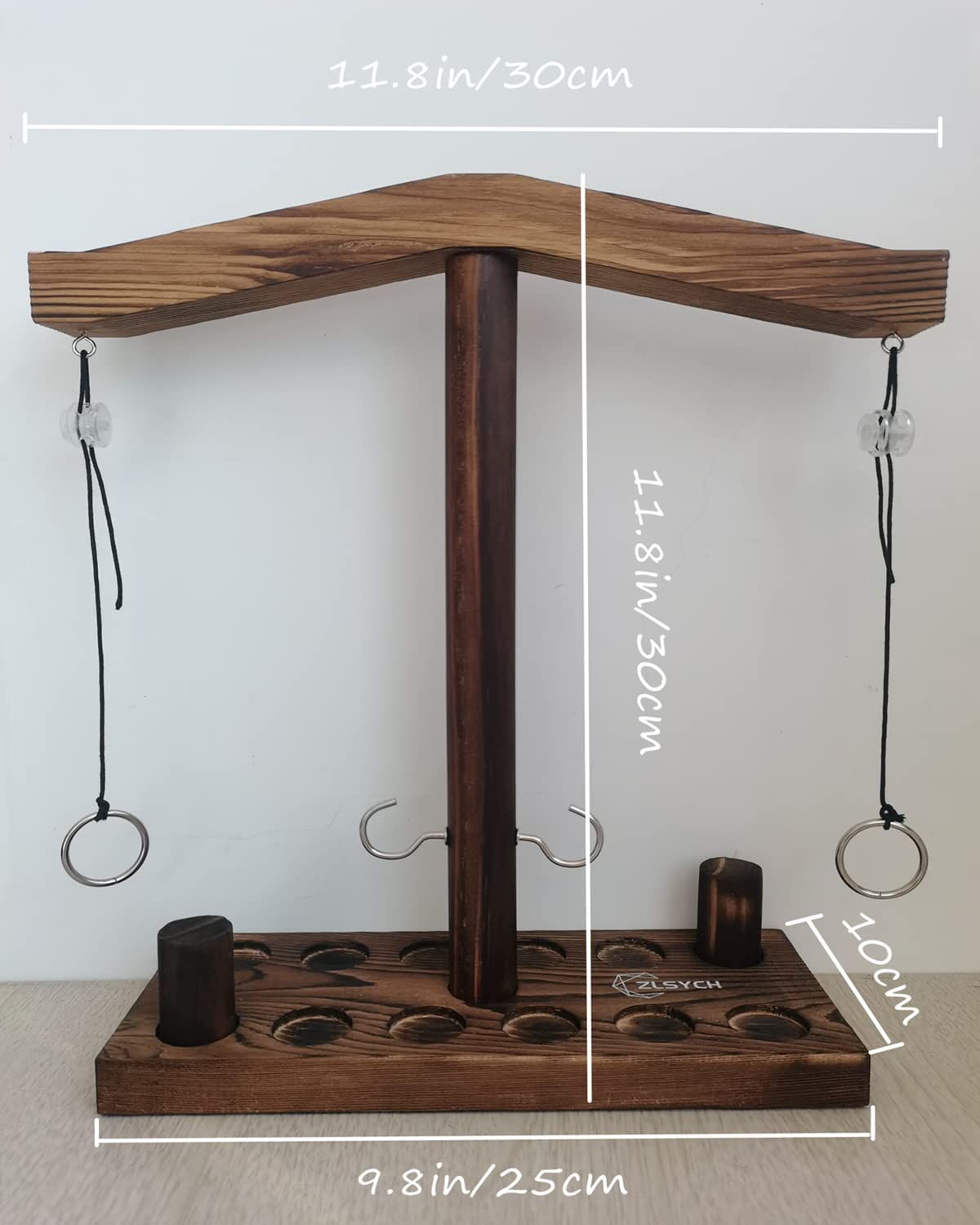 Ring toss Game for Adults and Kids, Ring toss with Shot Ladder, Larger Base to Ensure Stability, Fast-paced Interactive Ring and Hook Game Ring toss, Halloween Games