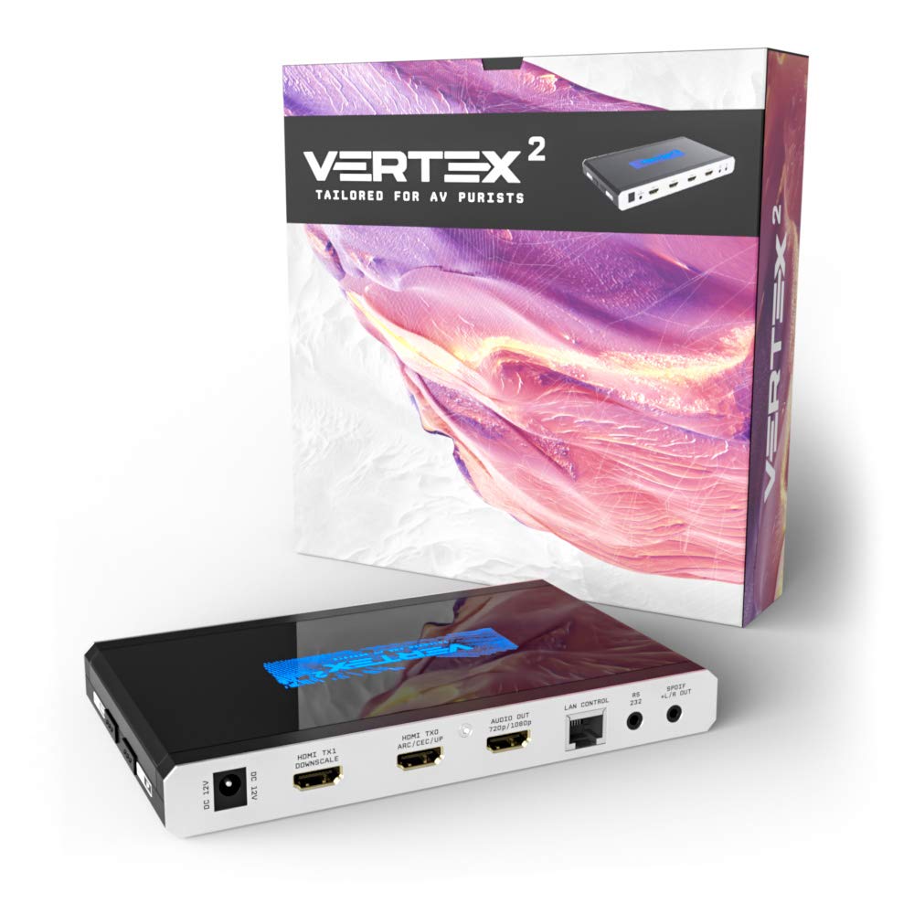 HDFury 4K Vertex² 18Gbps | 4K HDR Splitter | HDMI/eARC Audio Extractor | Auto-Switcher (Four Input Sources Support) | Safari/Chrome Controllable