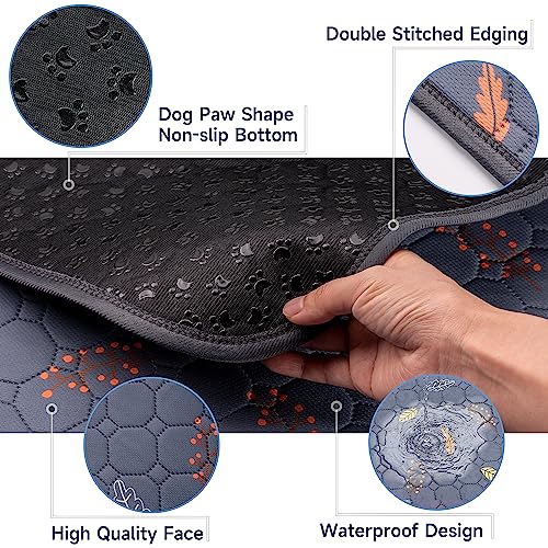 Sunheir Washable Pee Pads for Dogs 72"x72", Extra Large Reusable Puppy Pads Pet Training Pads for Dog Playpen, Waterproof Pee Pads for Puppy Playpen, Whelping Pad, Dog Playpen Indoor - Light Grey