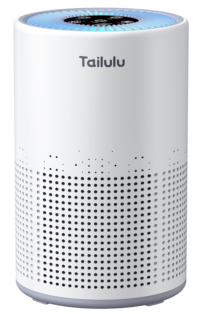 Air Purifiers for Bedroom Home Pets 1200 Ft², Tailulu H13 True HEPA Air Filter Portable Air Purifier with 12dB Sleep Mode, Speed Control, Timer, Quiet Air Cleaner For Odor Dust Smoke Pollen AP050