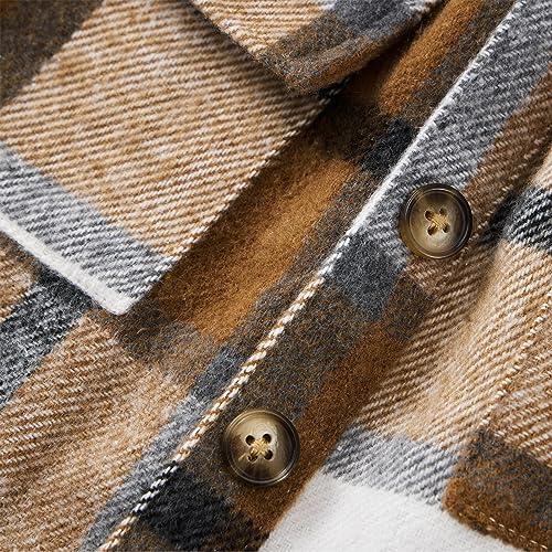 Weixinbuy Kid Toddler Girl Clothes Fall Winter Outfits Solid Long Sleeve Ribbed T-Shirt Knit Tops Plaid Button Mini Skirts Set Outfits 6-7 years old