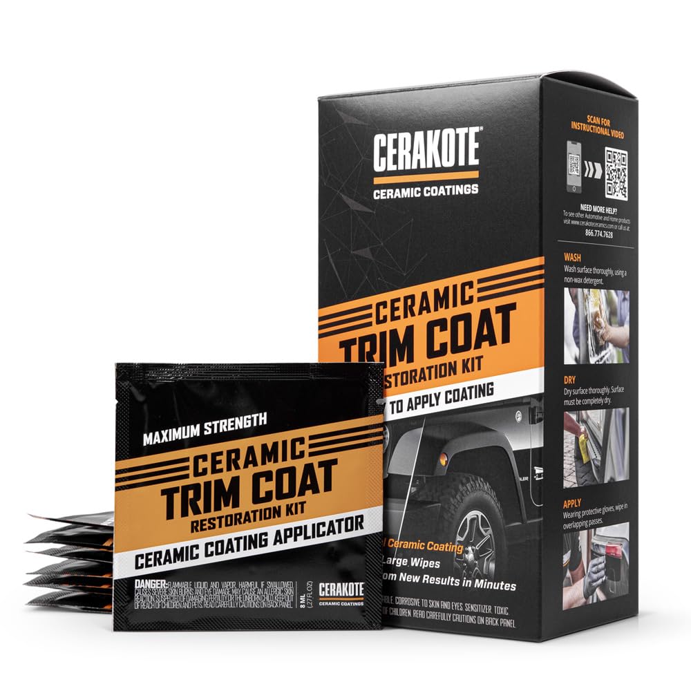 CERAKOTE® Ceramic Trim Coat Kit - Quick Plastic Trim Restorer - Ceramic Coating Black Trim Restoration to Last Over 200 Washes – A Ceramic Coating, Not a Dressing