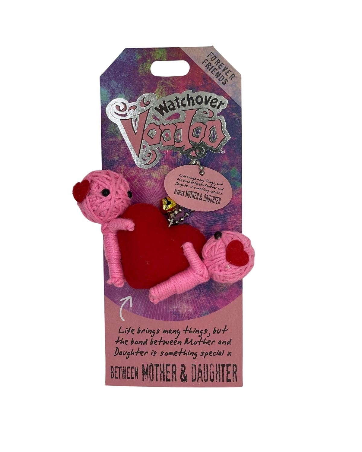 Watchover Voodoo 3-Inch Mother & Daughter Keychain - Handcrafted Gift to Bring Good Luck and Positivity Everywhere You Go