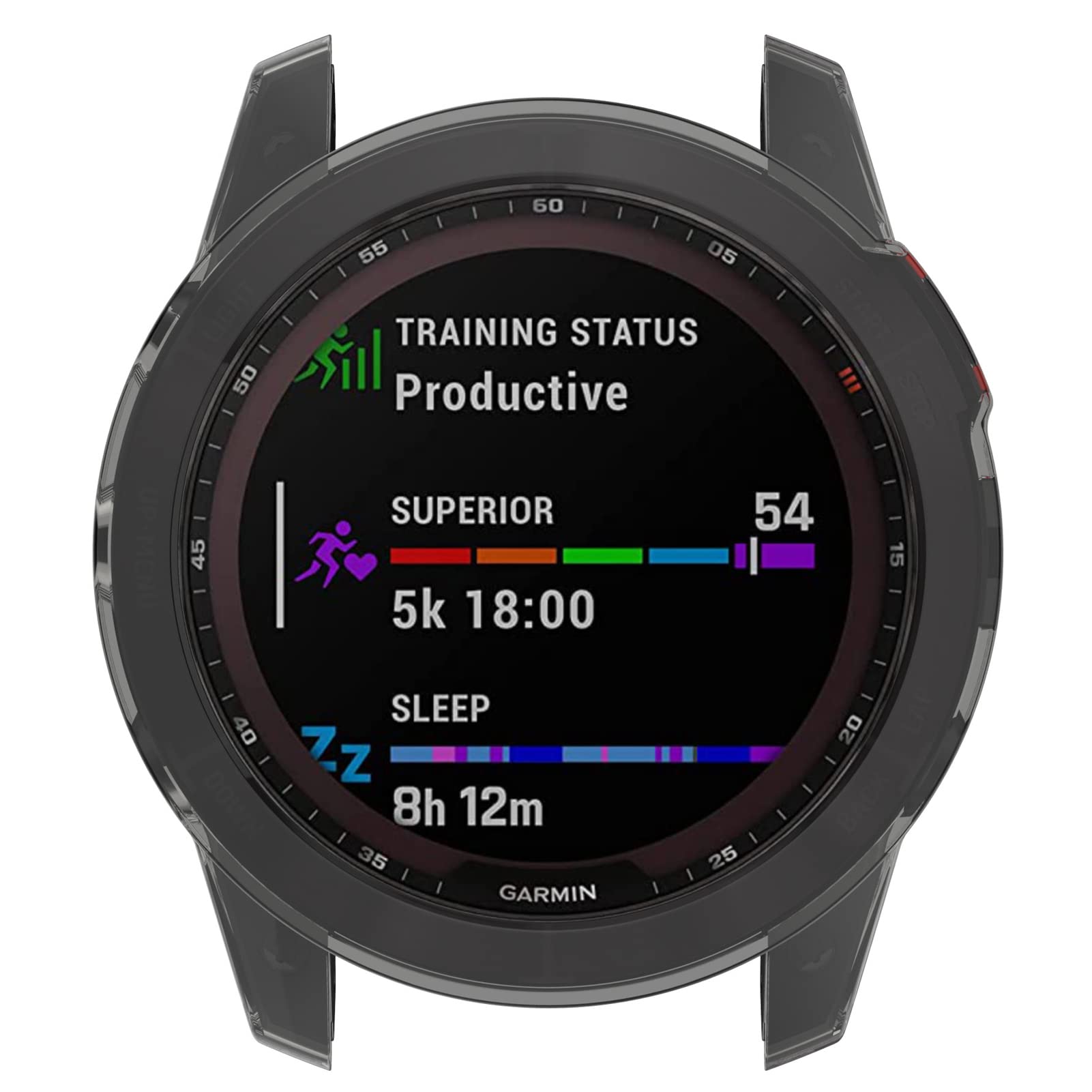 MOTONG Compatible with Garmin epix Gen 2 Transparent TPU Protective Case - TPU Protective Watch Case Cover Shell Compatible with Garmin epix Gen 2(TPU Black)