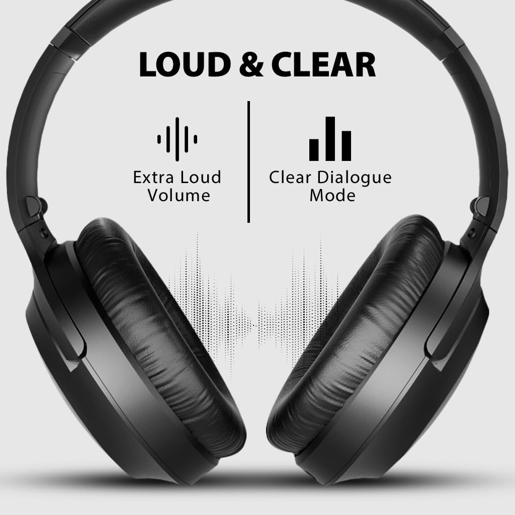 Avantree Opera Plus - Wireless Headphones for TV Watching, Compatible with TVs Equipped with HDMI ARC, Optical or AUX Audio Output Ports, Cinema & Clear Dialogue Modes, Enhanced Volume for Seniors