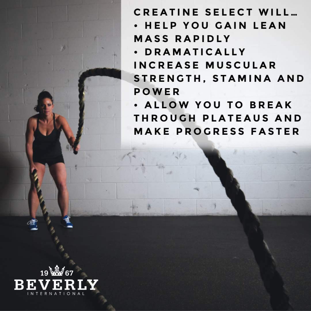 Beverly International Creatine Select with Phosphates, 40 Servings. A Fail-Proof Creatine Monohydrate Formula. Boost Muscle Size, Strength, Endurance and Recovery. for Men and Women. Tastes Like Tang