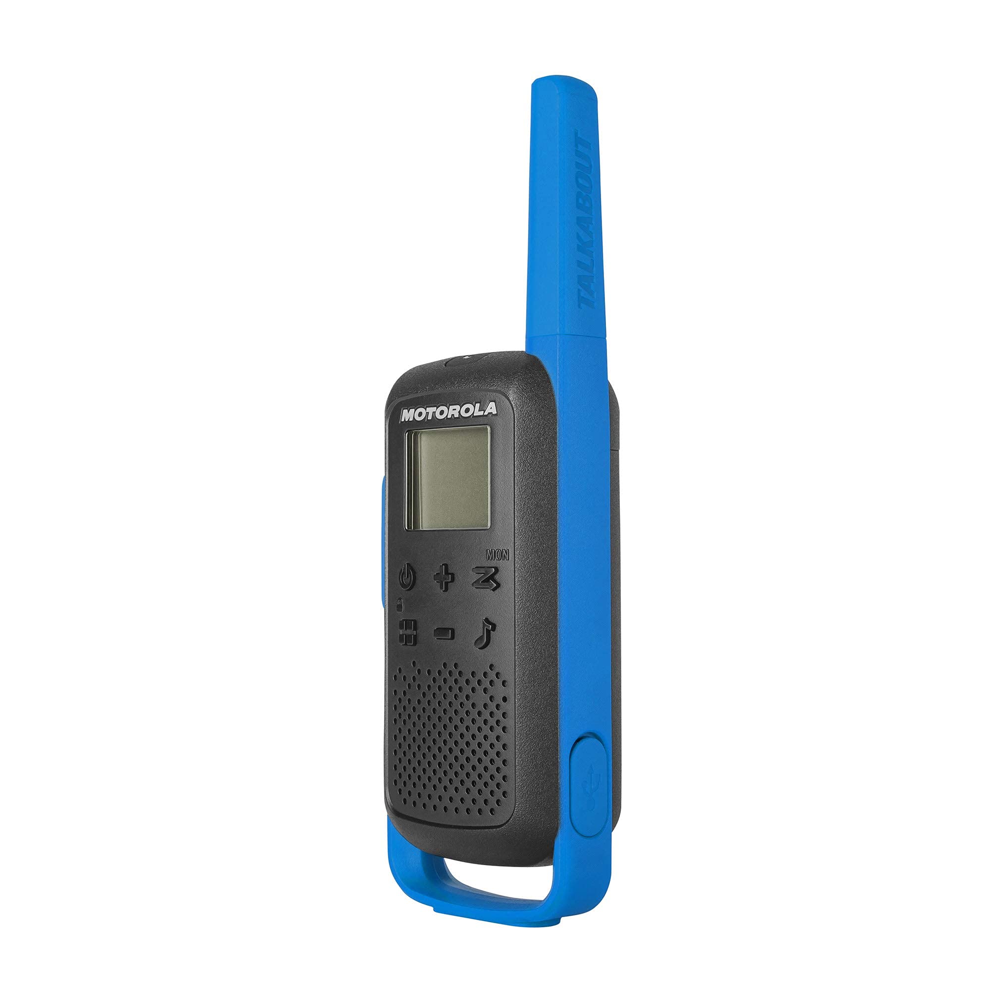 Motorola Solutions, Portable FRS, T270, Talkabout, Two-Way Radios, Rechargeable, 22 Channel, 25 Mile, Black W/Blue, 2 Pack