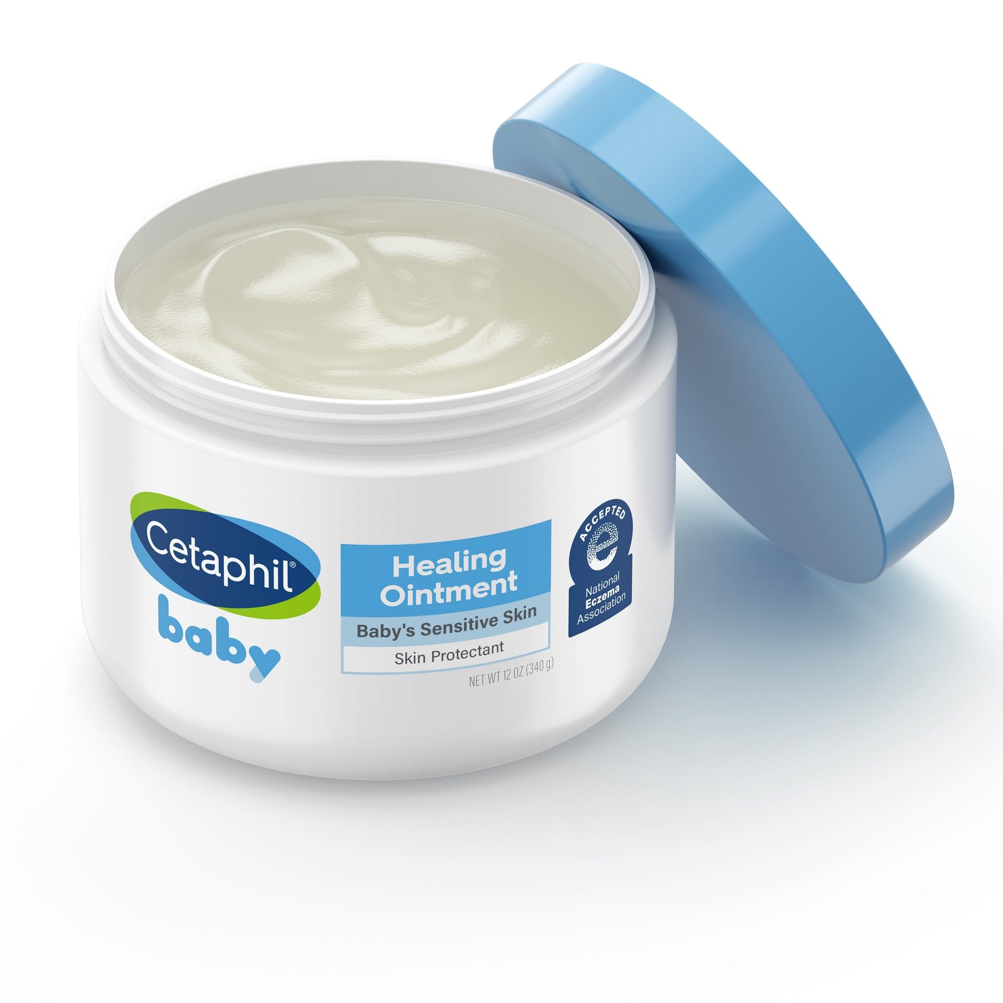 Cetaphil Baby Healing Ointment, Diaper Rash Ointment Soothes and Protects Baby's Irritated Skin, Skin Protectant For Dry Skin, 12oz