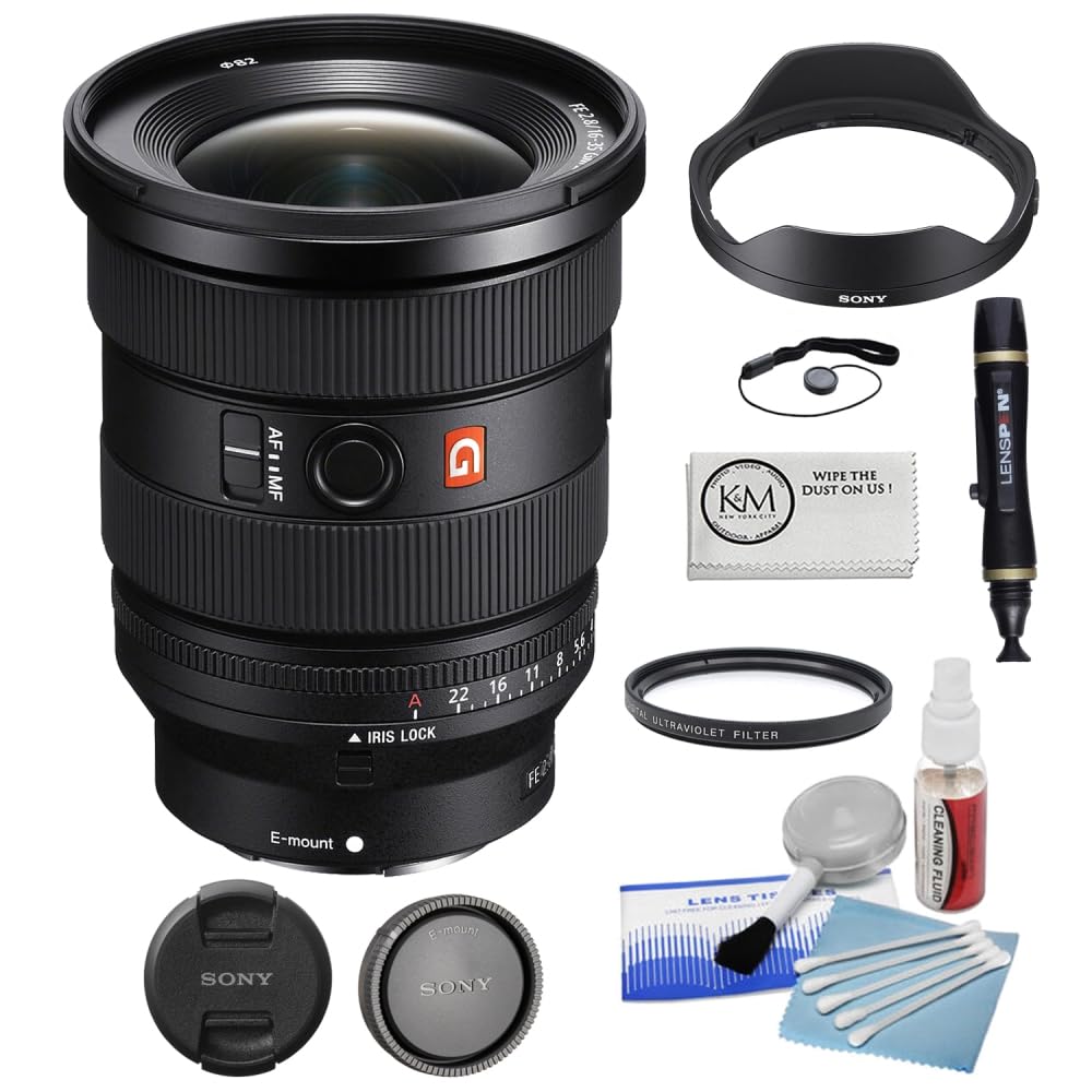 Sony FE 16-35mm f/2.8 GM II Lens | Sony FE with 82mm UV Filter + Lens Cap Keeper + Cleaning Lens Pen + Camera Cleaning Kit + Microfiber Cleaning Cloth (6 Items)