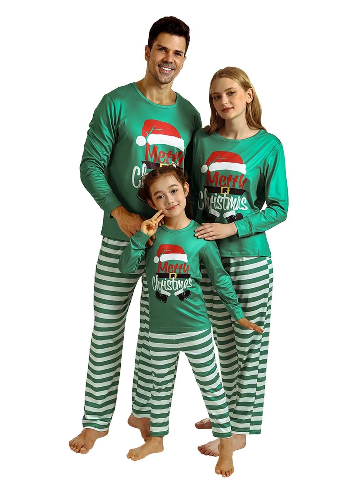 Christmas Pajamas Family or Couples Christmas Pajamas Matching Set Christmas Elf Pajamas Holiday Party Pajama Matching