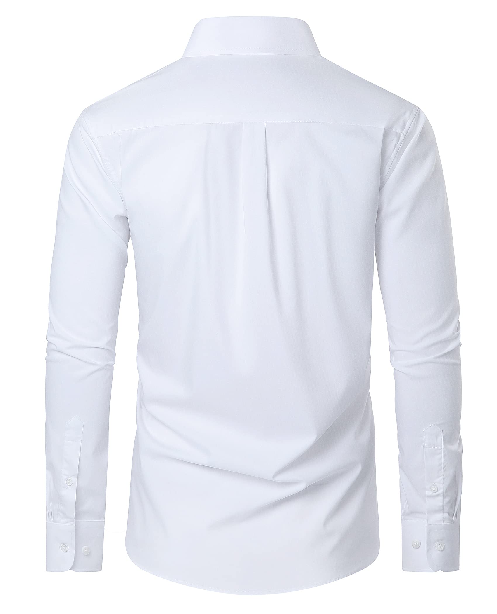 Lion Nardo White Dress Shirts for Men Men's White Dress Shirt Long Sleeve White Button Down Shirt Men Button Up Shirts