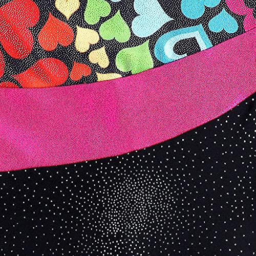 Belovance Leotards for Toddler Girls Gymnastics Outfit 3t 4t Kid Child Dance Biketard Sparkle Leopard Heart Bodysuit Unitard (WhiteHeart, 3-4 Years)