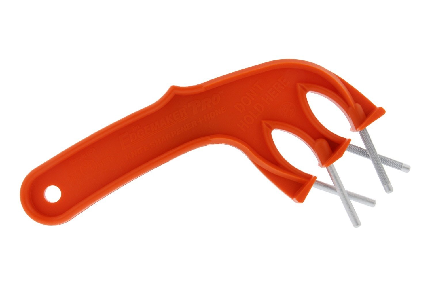 The Edgemaker Knife Sharpener Pro 331- Perfect for Sharpening & Honing any Blade, Durable, Safe & Easy to Use- Orange