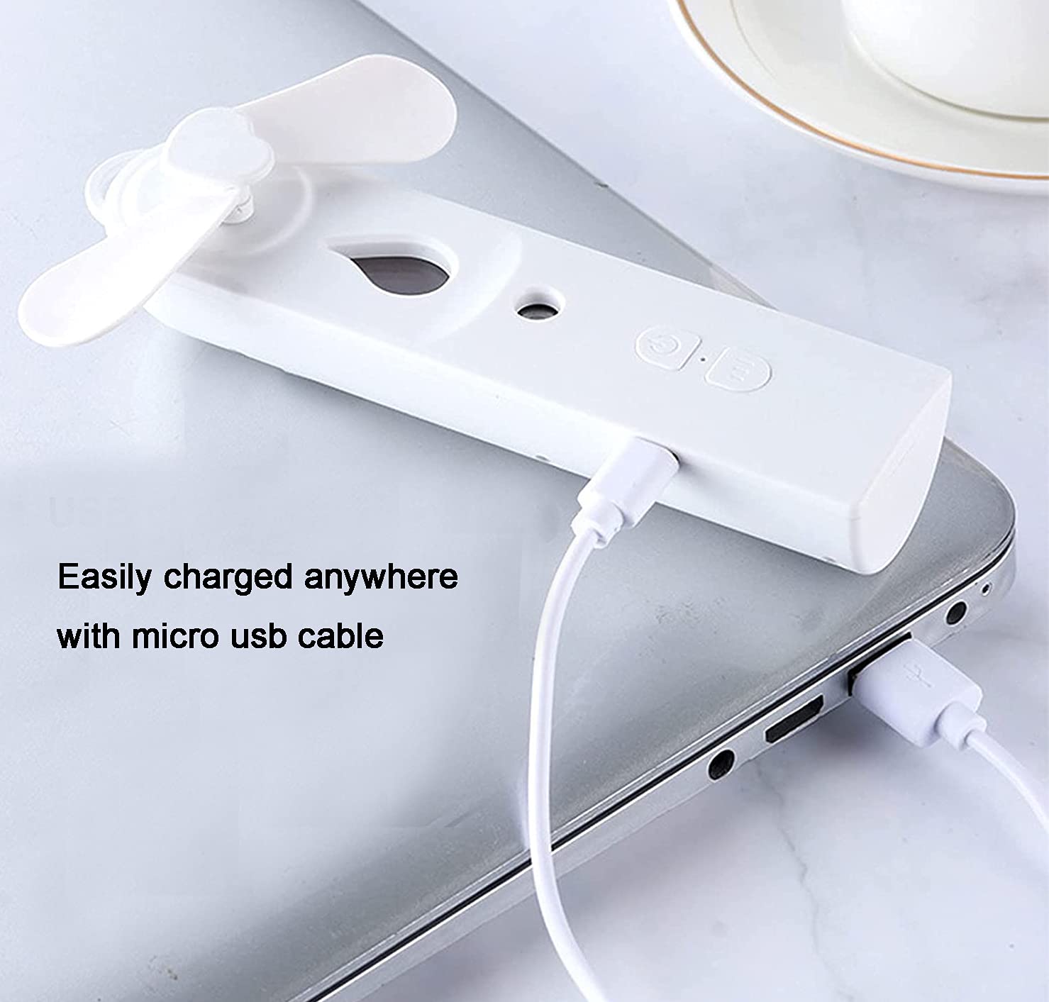 Proaccmart Handheld Mini Fan Misting Fan USB Rechargeable Portable Pocket Desk Fans Mini Water Spray Hydrating Fan
