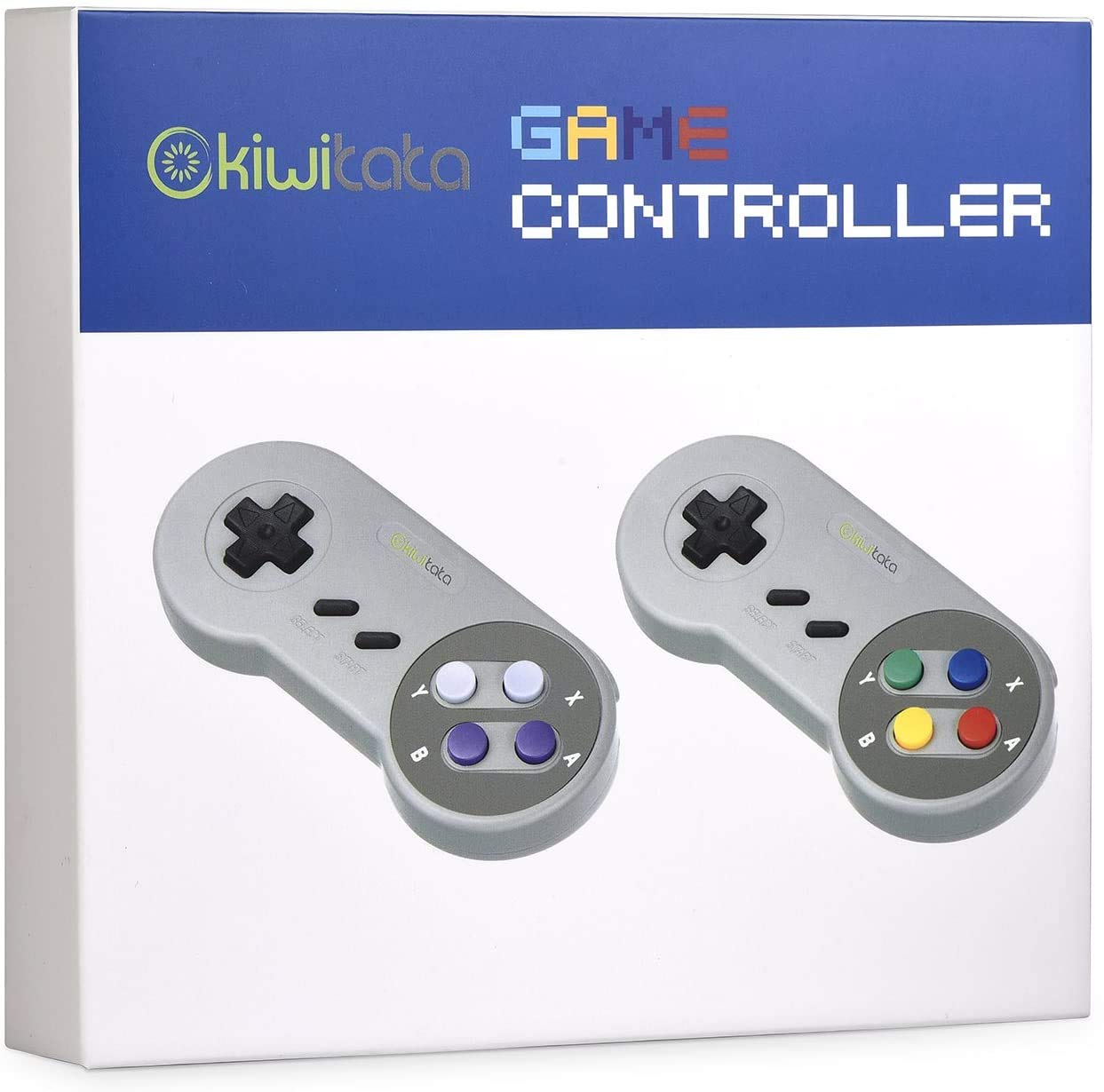 KIWITATA 2X Classic SNES USB Controller for Retro Gamings, SNES Wired USB Joypad Game Controller for Windows PC Mac Raspberry Pi