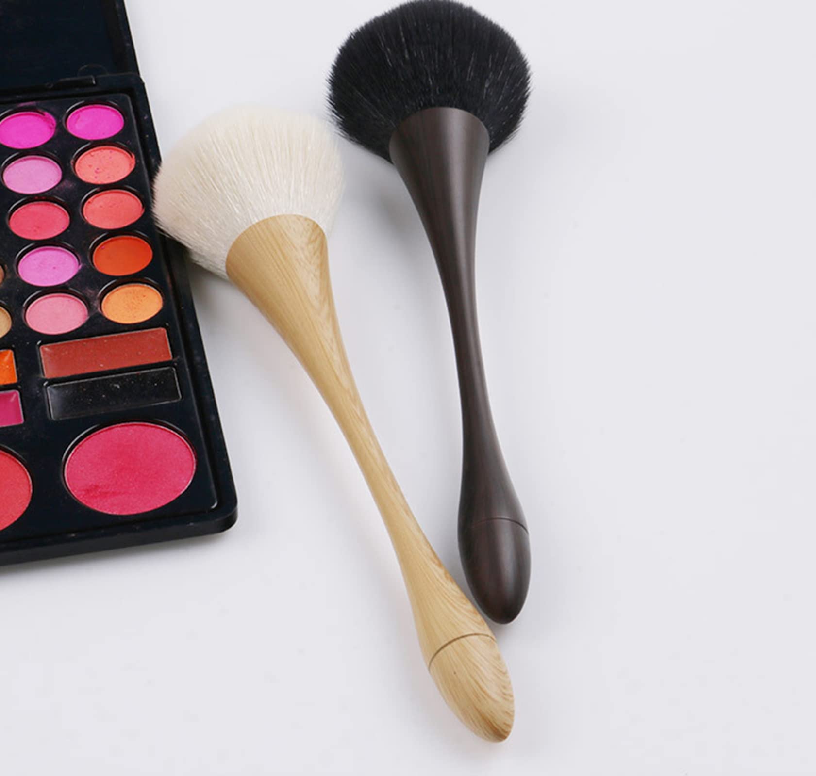 Makeup Brushes , Kabuki Makeup Brush,Professional Makeup Brushes Wooden Handle Cosmetics Brushes Foundation Concealer Powder Eye Make up Brushes (Wood color)