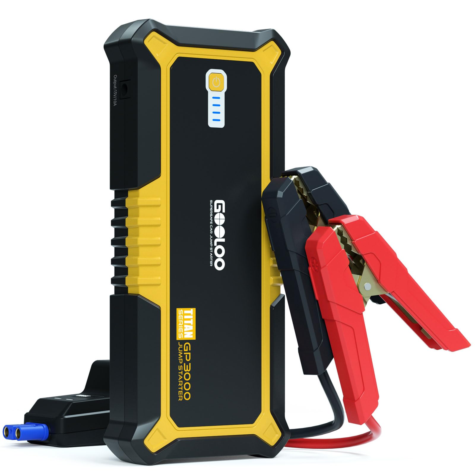 GOOLOO GP3000 3000A Jump Starter,12V Car Battery Jump Starter for up to 9.0L Gas Engines & 7.0L Diesel, Supersafe Lithium Jump Box Battery Booster Pack, Auto Battery Starter with USB Quick Charge