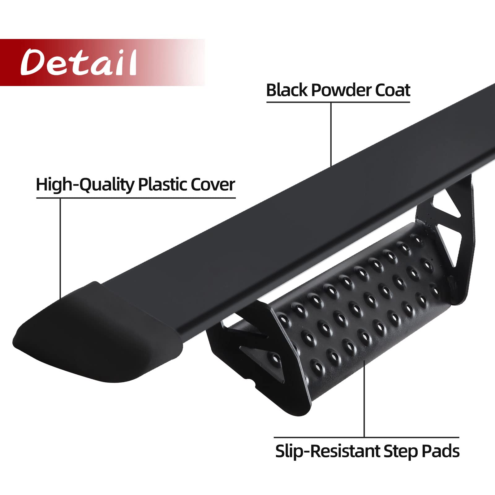 OTHOWE Side Steps Compatible with 2010-2024 Toyota 4runner (Without Side Skirts)(exclude 10-13 Sr5 & 10-24 Limited & 20-22 Nightshade Edition & 22-24 TRD Sport Models) 3" Black Running Boards 2pcs