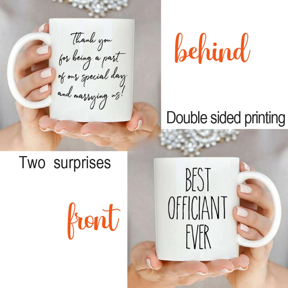 Dnuiyses Wedding Officiant Mug, Funny Wedding Registry Mug, Best Officiant Ever Gifts from Couple, Bride Groom Thank You Mug, Wedding Officiant Gift, Officiant Gifts for Wedding Day, Wedding Mug