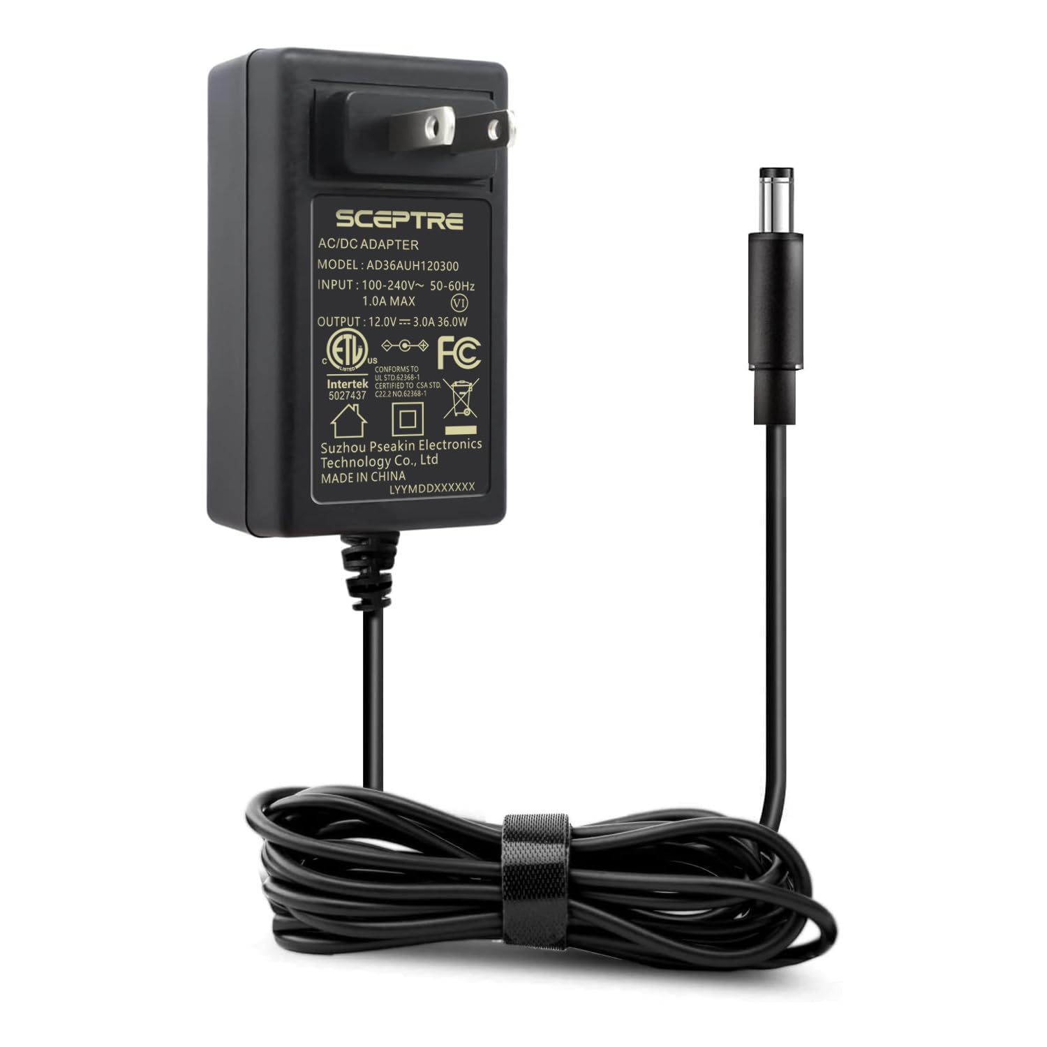 Kado Power Adapter 12V-3A AC Power Cord Genuine Parts Made for Sceptre Monitor C248B-FWT168 C248W-1920RN E205W-16003R E225W-19203R E248W-19203R E248B-FPT168 E275B-FPT165 E275W-FPT E275W-19203R Series