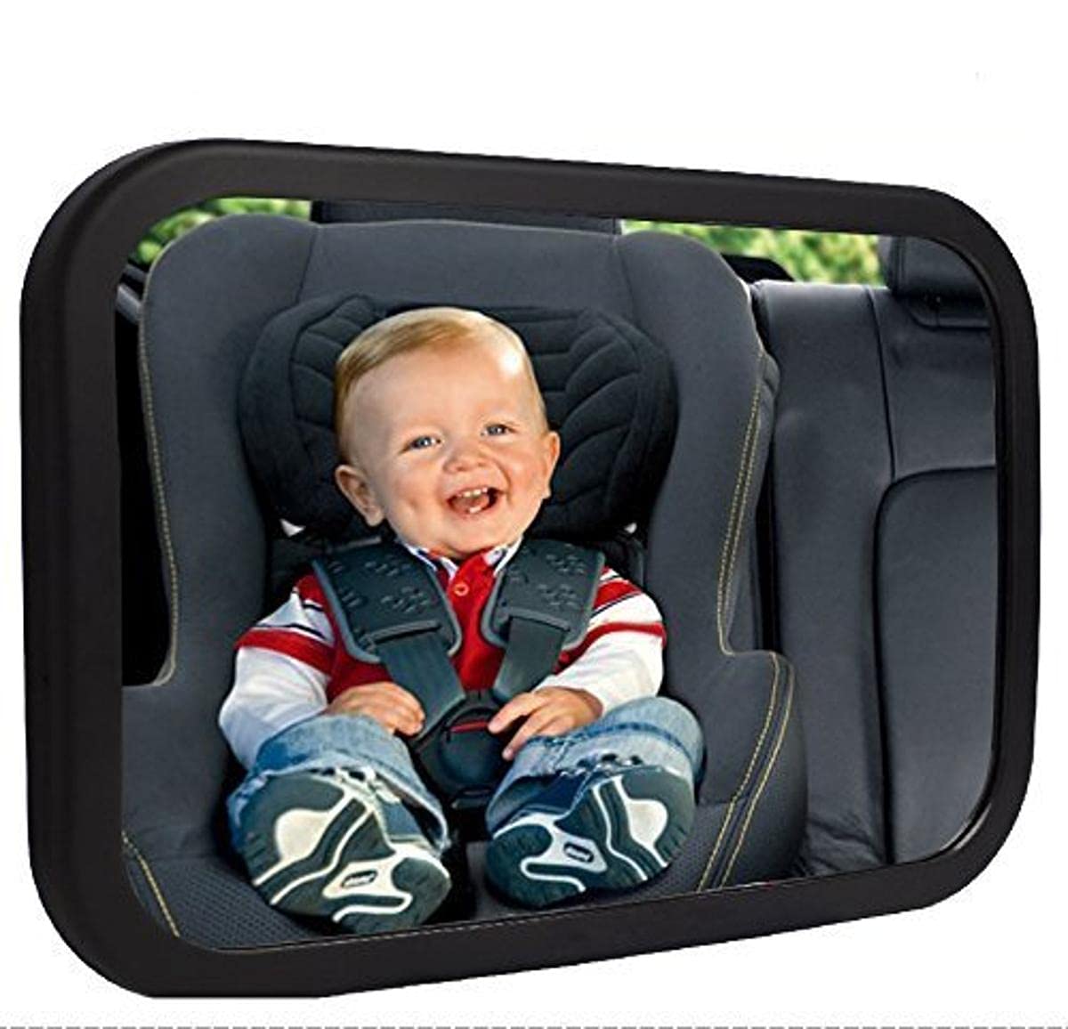 Shynerk Baby Car Mirror, Rear Facing Car Seat Mirror Safety for Infant Newborn, Baby Mirror with Wide Rearview & 360° Rotation, Shatterproof & Easy Assembled Crash Tested