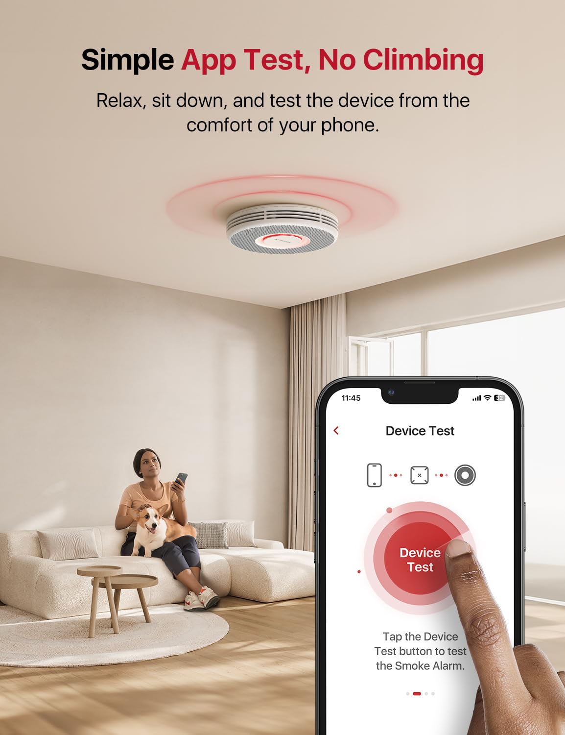 X-Sense Smart Smoke Detector with Voice Alerts and 17 Locations, Wi-Fi Smoke Alarm with SBS50 Base Station, Test from APP, Wireless Interconnected Fire Alarm, Model XS0B-MR61