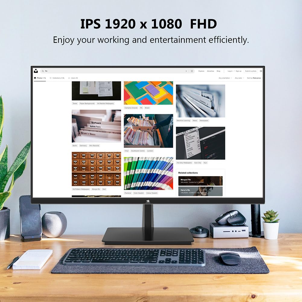 24 inch Monitor, Z-Edge Computer Monitor, Full HD 1920 x 1080p IPS Display 75Hz PC Monitor with HDMI, VGA, Frameless, U24I Anti-Glare Screen