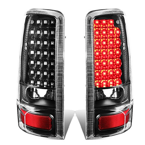 DNA MOTORING TL-GMCDE00-LED-CH-SM LED Tail Light Assembly Driver & Passenger Side [Compatible with 00-06 Yukon XL / 00-06 Tahoe / 00-06 Suburban]