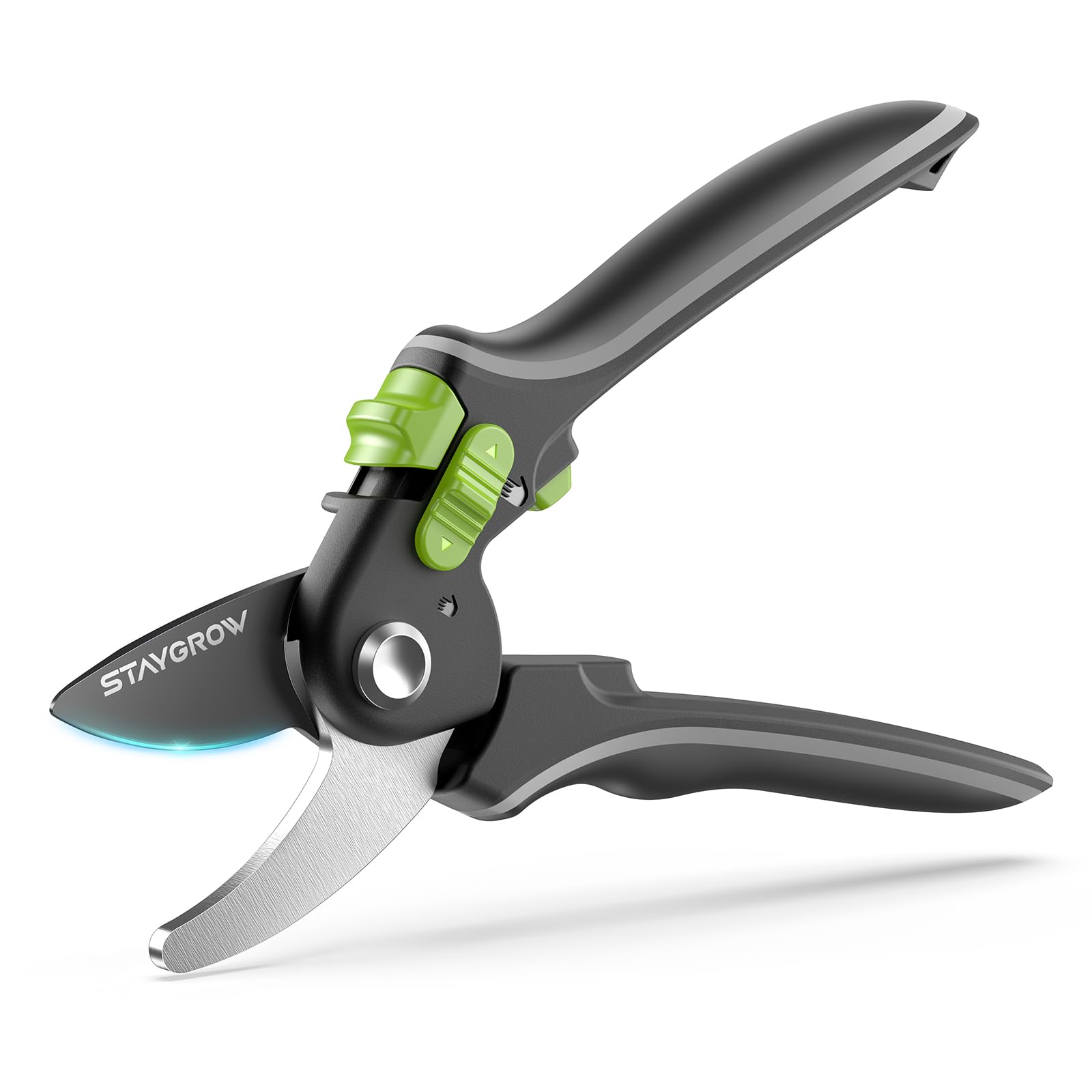 Pruning Shears for Gardening - 8.5" SK5 Garden Shears Cuts 10000+ Times Staying Sharp - Garden Scissors with One-handed Unlocking & Adjustable Handle- Garden Clippers Gardening Gifts for Men Women