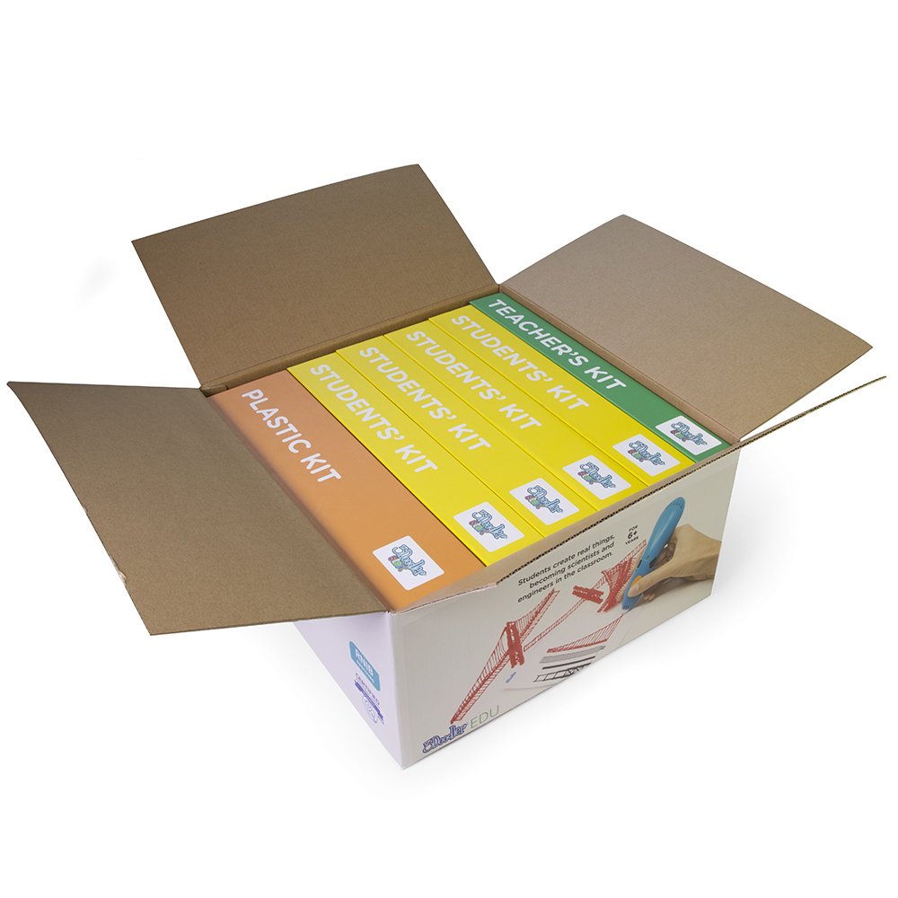3Doodler EDU Start Learning Pack, Full Set, with 12 3D Printing Pens + 1200 Strands of Plastic Filament + Classroom Activity Plans