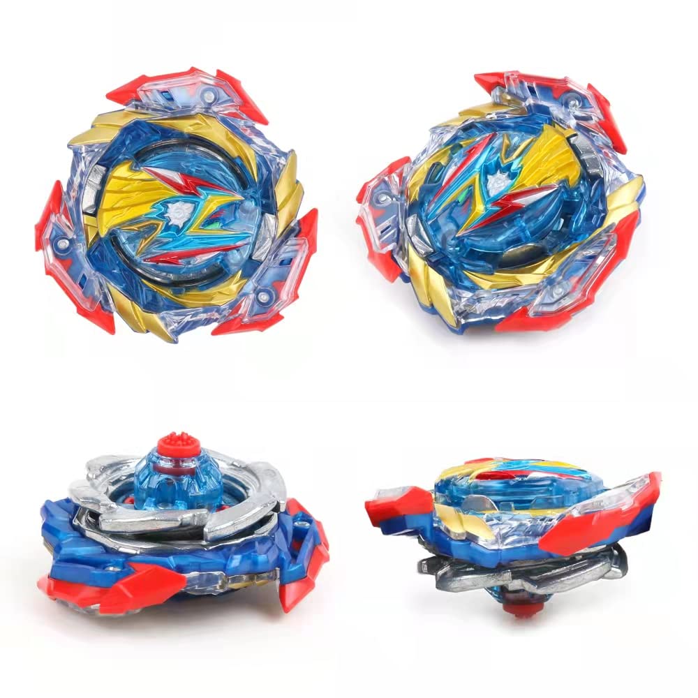 Bey Burst Gyro Toy Set with Arena Metal Fusion Attack Top Grip Toy Great Birthday Gift for Boys Children Kids Age 6 8 10 12+ Game Storage Box 12 Burst Gyros 1 Stadium 4 Two-Way Launcher 2 Handles